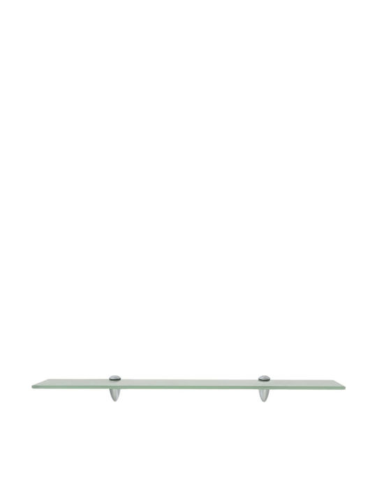 vidaXL Montat pe perete Raft Baie Sticlă cu 2 Rafturi 70x10x0.8cm Transparentă