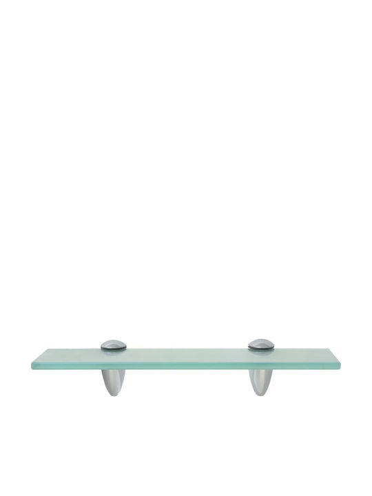 vidaXL Montat pe perete Raft Baie Sticlă cu 2 Rafturi 30x10x0.8cm Transparentă