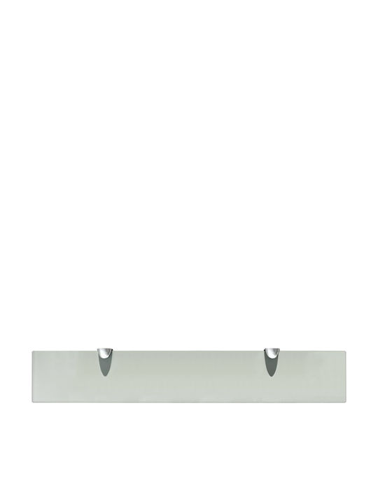 vidaXL Wall Mounted Bathroom Shelf Glass 60x10x0.8cm Transparent