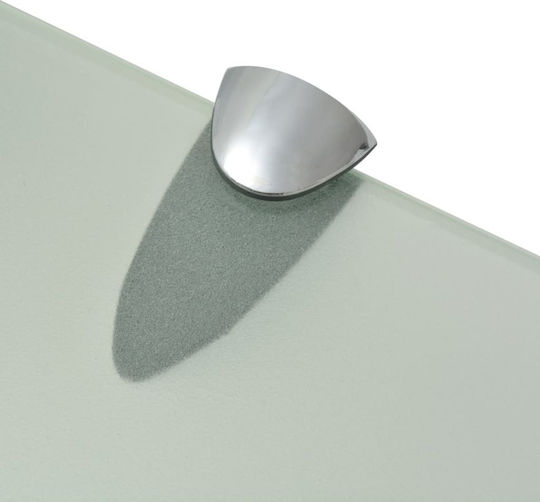 vidaXL An der Wand montiert Badezimmerregal Glas mit 2 Regalböden 70x10x0.8cm Transparent