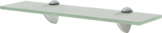 vidaXL Wall Mounted Bathroom Shelf Glass 40x20x0.8cm Transparent