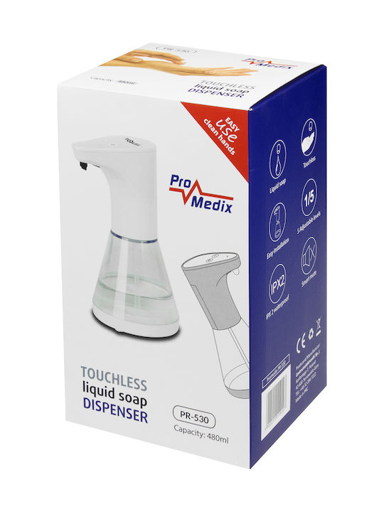 ProMedix PR-530 Επιτραπέζιο Dispenser Πλαστικό με Αυτόματο Διανομέα Διάφανο