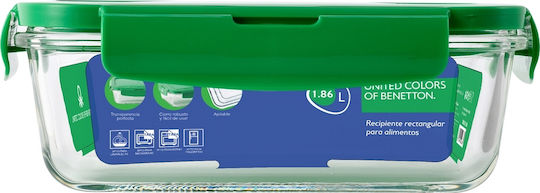 Benetton Rainbow Δοχείο Φαγητού Γυάλινο Πράσινο 1.86lt
