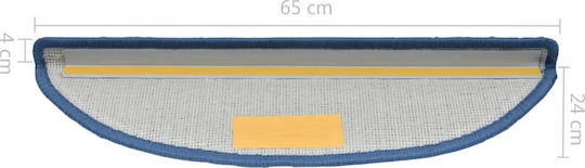 vidaXL Stair Mats Blue 65cm 133891 15pcs