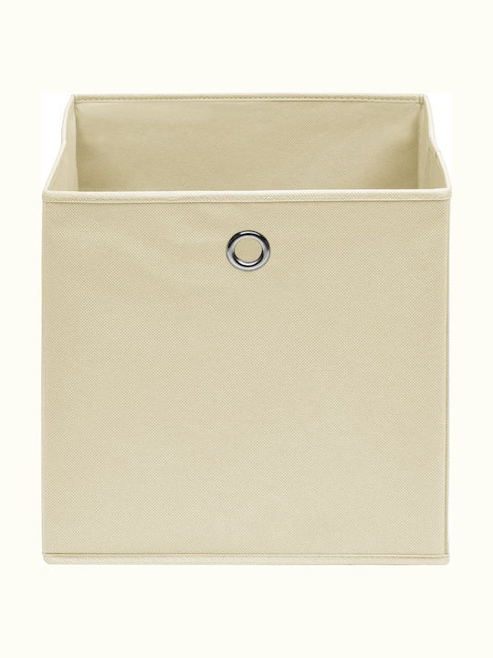 vidaXL Fabric Storage box Beige 32x32x32cm 4pcs