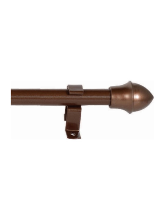 Import Hellas Extendable Metallic Curtain Pole Briz-Briz Single Φ12mm 85-135cm Oxide