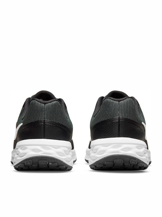 Revolution Revolution 6 Kids Sports Shoes Running with Laces Black / White / Dk Smoke Grey
