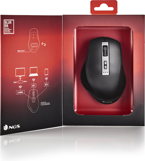 NGS BLUR-RB Ασύρματο Bluetooth Ποντίκι Μαύρο