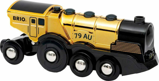 Brio Toys Golden Battery Lock Trenuleț cu Sunet și Lumină pentru 3+ ani+ Ani