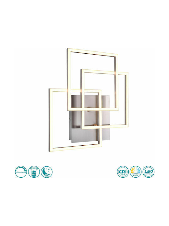 Trio Lighting Mobile Πλαφονιέρα Οροφής 39εκ. Ασημί με Ενσωματωμένο LED και Τηλεχειριστήριο