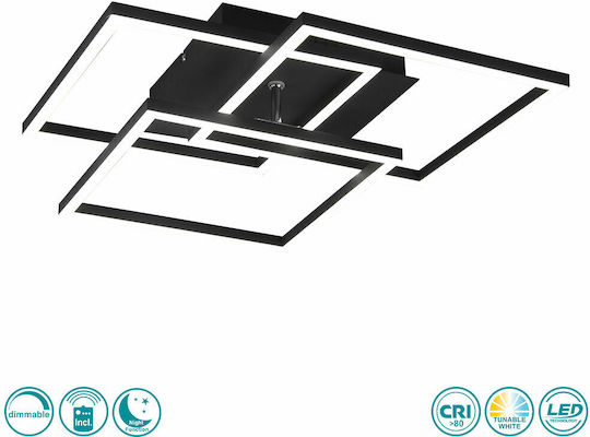 Trio Lighting Mobile Ceiling Mount Light 39cm Black with Integrated LED and Remote Control