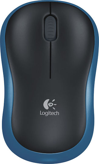 Logitech M185 Ασύρματο Mini Ποντίκι Black/Blue