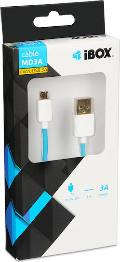 iBox Regulär USB 2.0 auf Micro-USB-Kabel Blau 0.5m (IKUMD3A) 1Stück