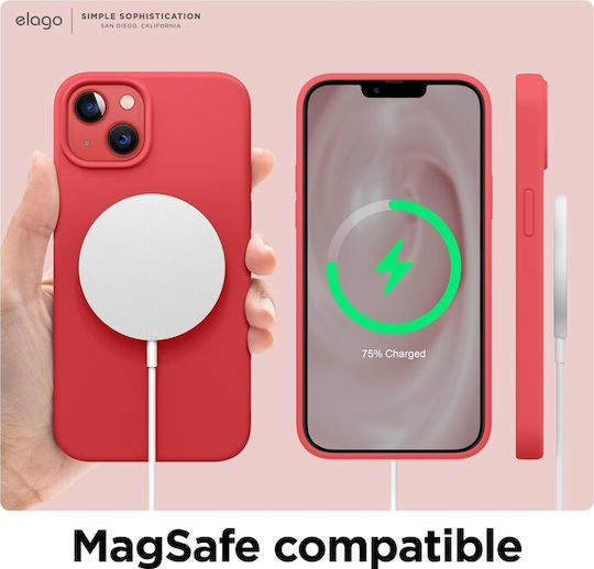 Elago Premium Back Cover Silicone Red (iPhone 13)