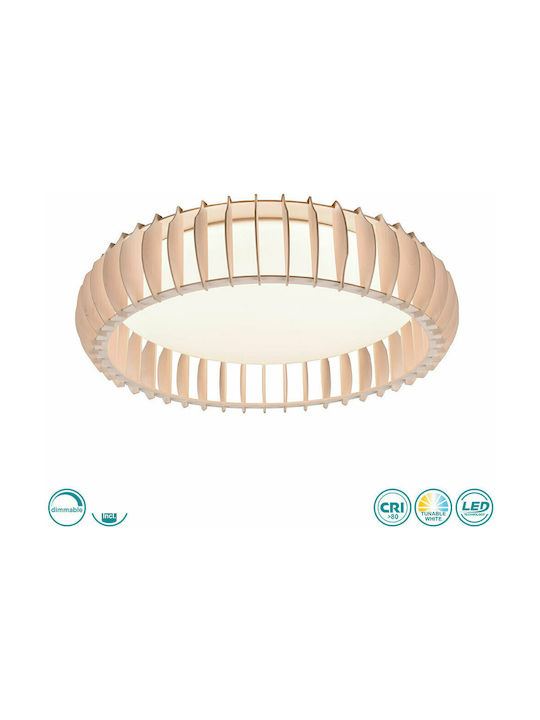 Trio Lighting Monte Ceiling Mount Light 60cm Beige with Integrated LED and Remote Control