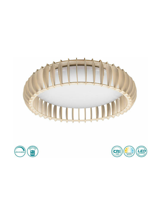 Trio Lighting Monte Modern Plastic Ceiling Light with Integrated LED 60pcs Beige