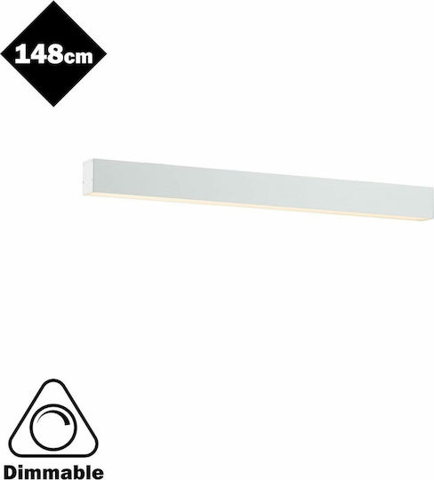 Viokef LED Kommerzielle lineare Beleuchtung Leuchte Wand 60W Naturweiß IP20 mit einstellbarer Helligkeit B148xT5.5xH7.5cm