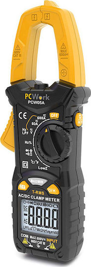 Pcwork PCW05A Clamp Meter Digital 600A AC True RMS with Test Leads 240-0003