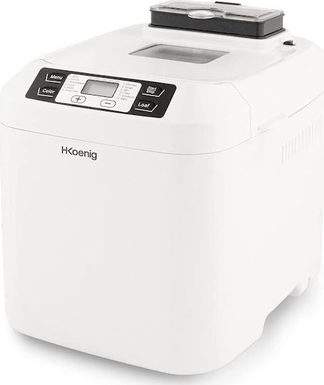 HKoenig Αρτοπαρασκευαστής 550W Χωρητικότητας 800gr με 12 Προγράμματα
