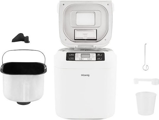 HKoenig Αρτοπαρασκευαστής 550W Χωρητικότητας 800gr με 12 Προγράμματα