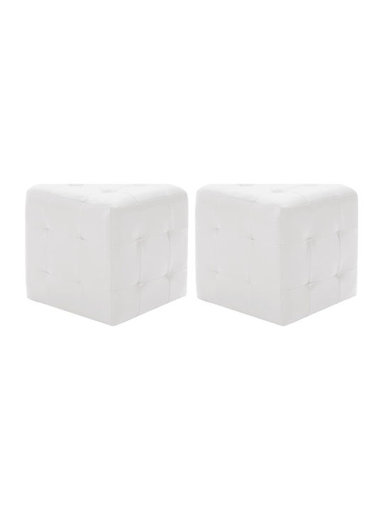 Bean Bag Chair Waterproof White 2pcs 30x30x30cm