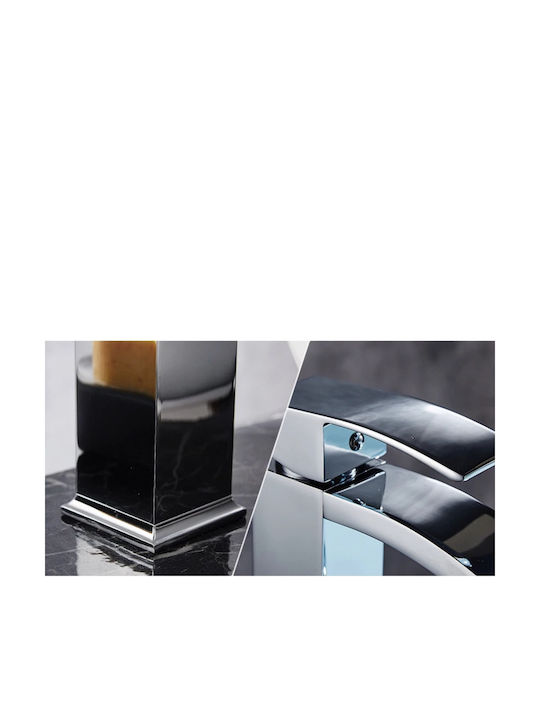 PO015 Mixing Tall Sink Faucet Silver