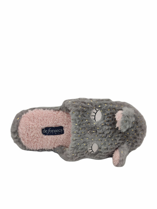 De Fonseca W749 Animal Women's Slippers In Gray Colour