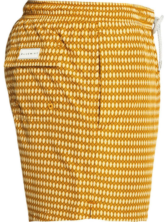 Men's Swimwear Shorts Yellow with Patterns