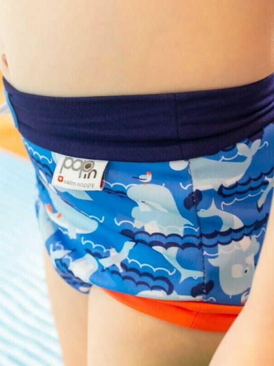 Close Parent Balena Costum de baie pentru copii Scutece de înot Albastră