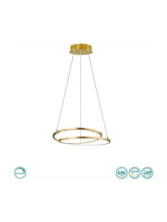 Wofi Loris Pendant Light LED Gold