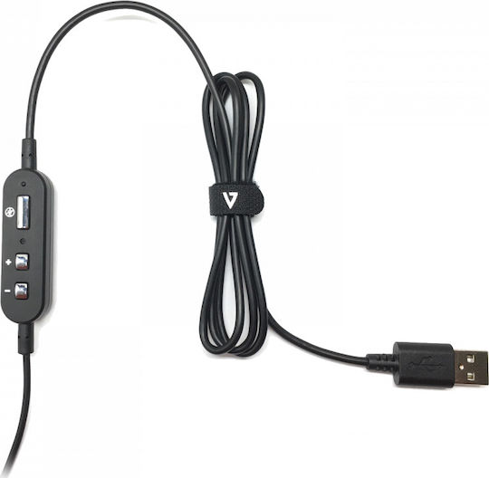 V7 On Ear Multimedia Ακουστικά με μικροφωνο και σύνδεση USB-A HU521-2EP