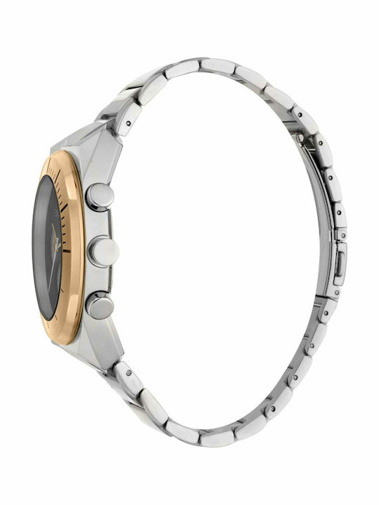 Esprit Ανδρικό Ρολόι 44mm Χρονογράφος Μπαταρίας με Ασημί Μεταλλικό Μπρασελέ