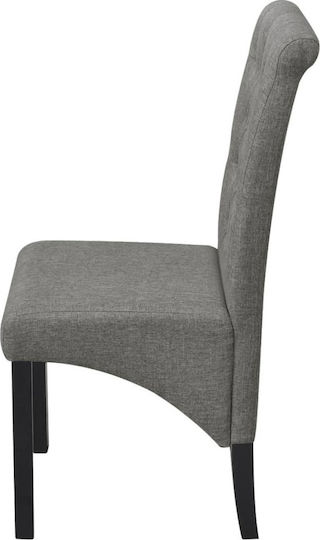 Dining Room Fabric Chair Light Gray 42x57x95cm 2pcs