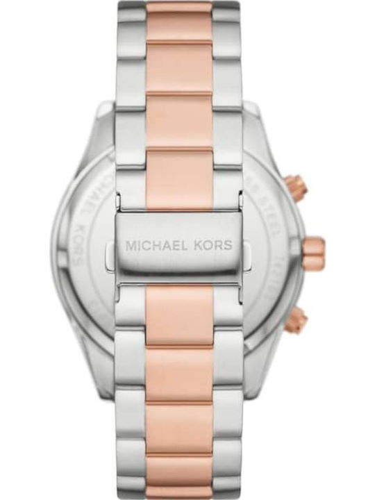 Michael Kors Layton Herrenuhr 45mm Chronograph Batterie mit Metallarmband