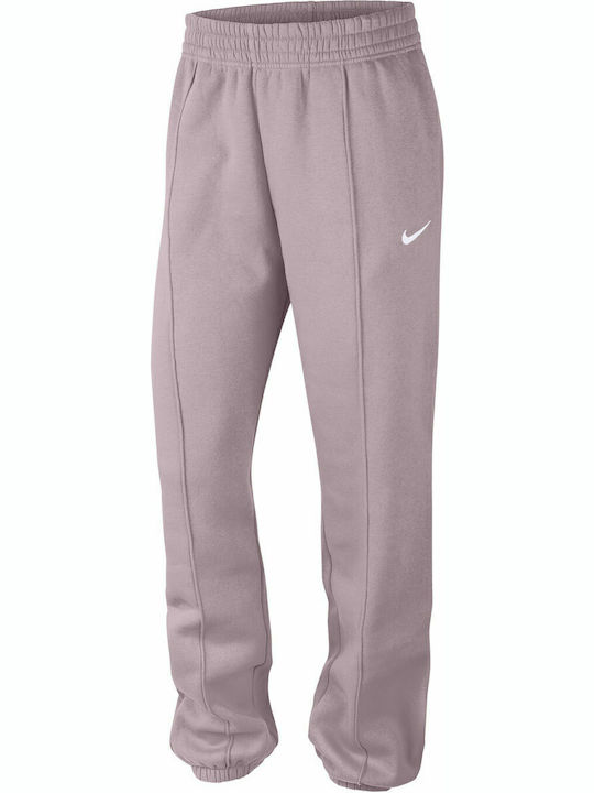 Sportswear Essential Women's High Waist Jogger Sweatpants Pink Fleece