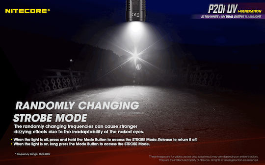 NiteCore LED UV IP68 с Максимална Яркост 1800лм Precise P20i Черен