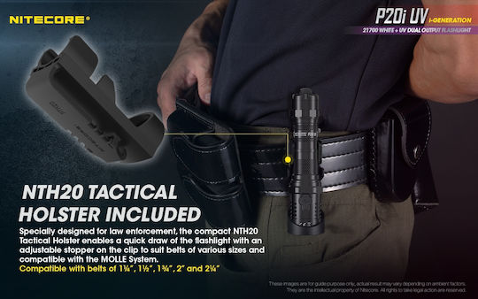 NiteCore LED UV IP68 с Максимална Яркост 1800лм Precise P20i Черен