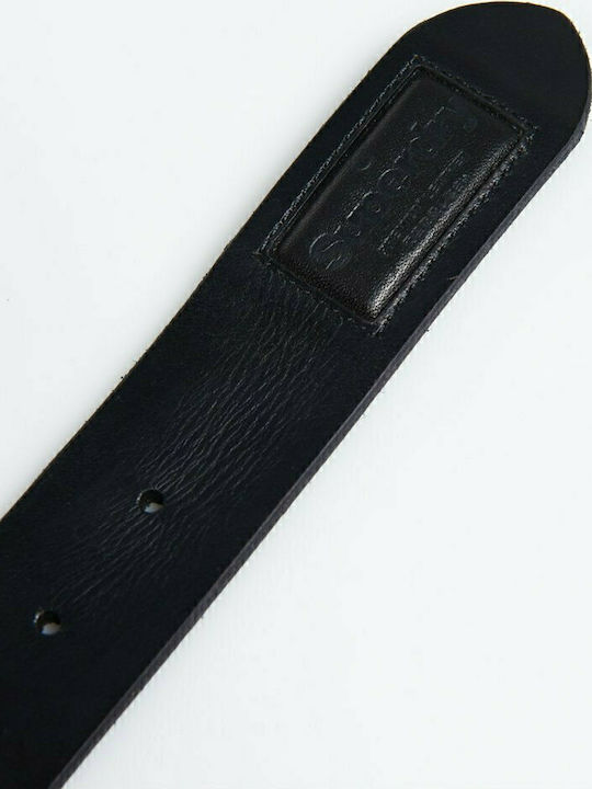 Badgeman Wide Men's Belt Leather Black