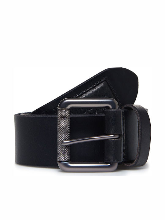 Badgeman Wide Men's Belt Leather Black
