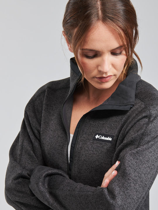 Full Women's Cardigan with Zipper Gray