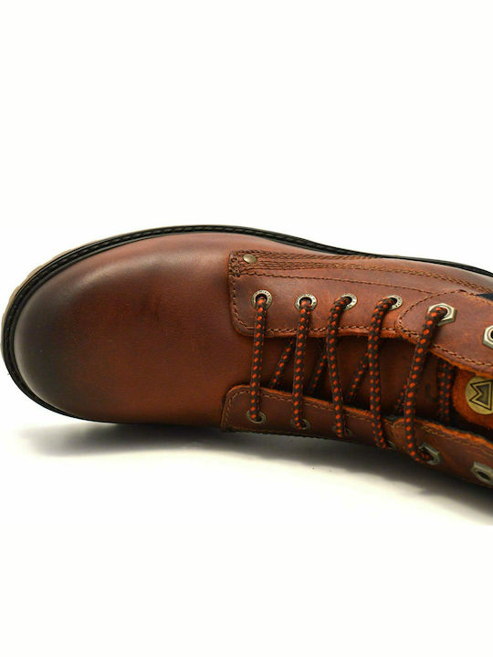 Arch Leather Boots Red Brown
