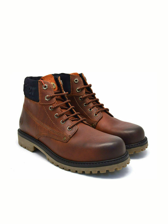 Arch Leather Boots Red Brown