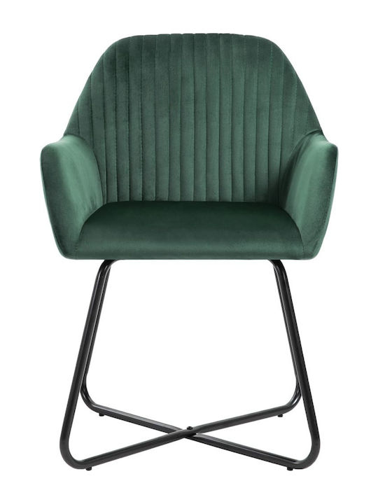 Dining Room Velvet Armchair Green 61x61x84cm 4pcs