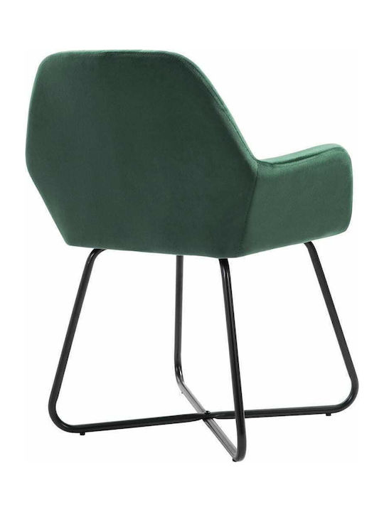 Dining Room Velvet Armchair Green 61x61x84cm 4pcs