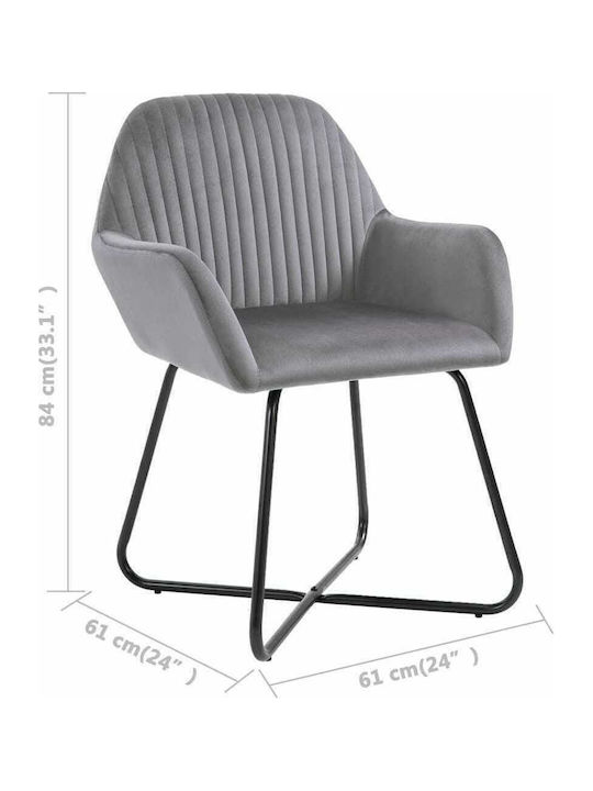 Stühle Speisesaal Gray 4Stück 61x61x84cm