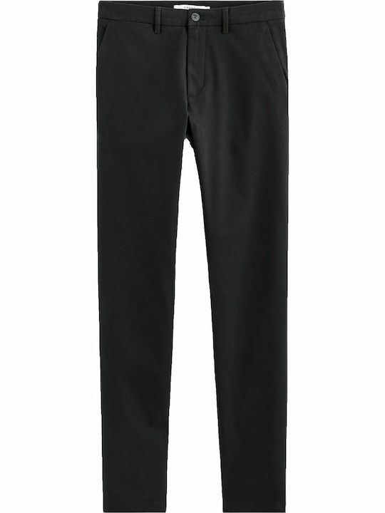 Tocharles Pantaloni Chino Elastic cu Croială Slim Negru