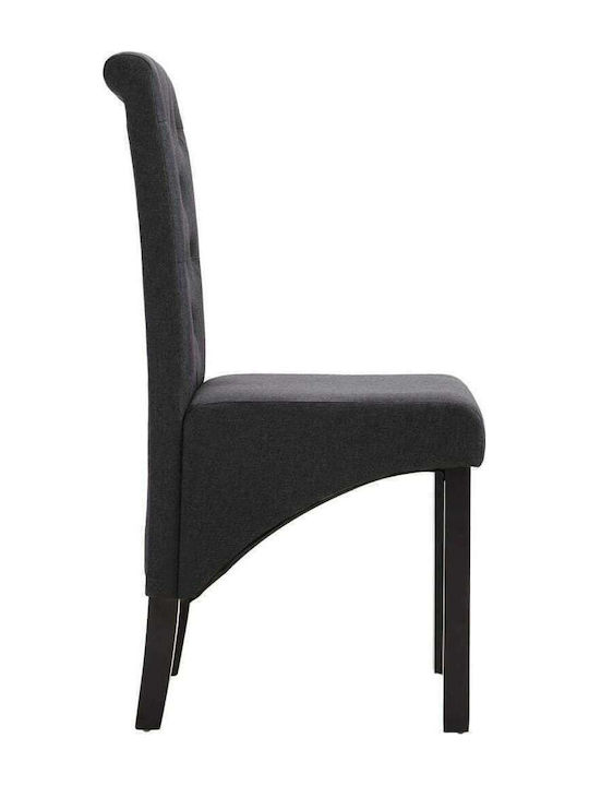 Dining Room Fabric Chair Dark Grey 42x57x95cm 4pcs