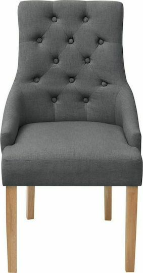 Stühle Speisesaal Dark Grey 4Stück 52x60x95.5cm