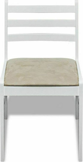 Dining Room Velvet Chair White 44x45x81cm 6pcs
