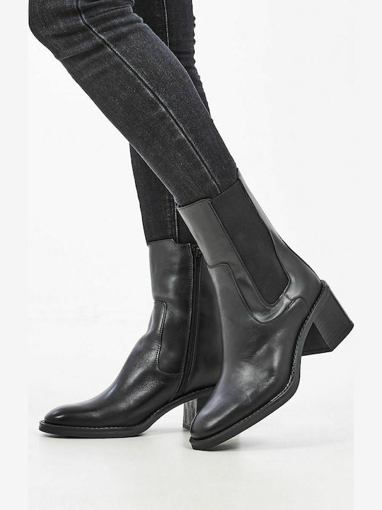 Alpe Leder Damen Knöchelstiefel Schwarz